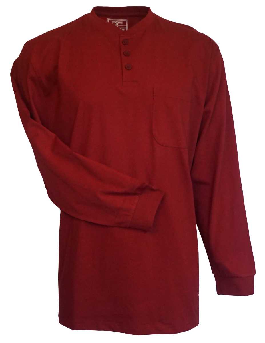 493 55 3XT Sportswear Long Sleeve Pocket 3 button Henley Wine 3X Tall