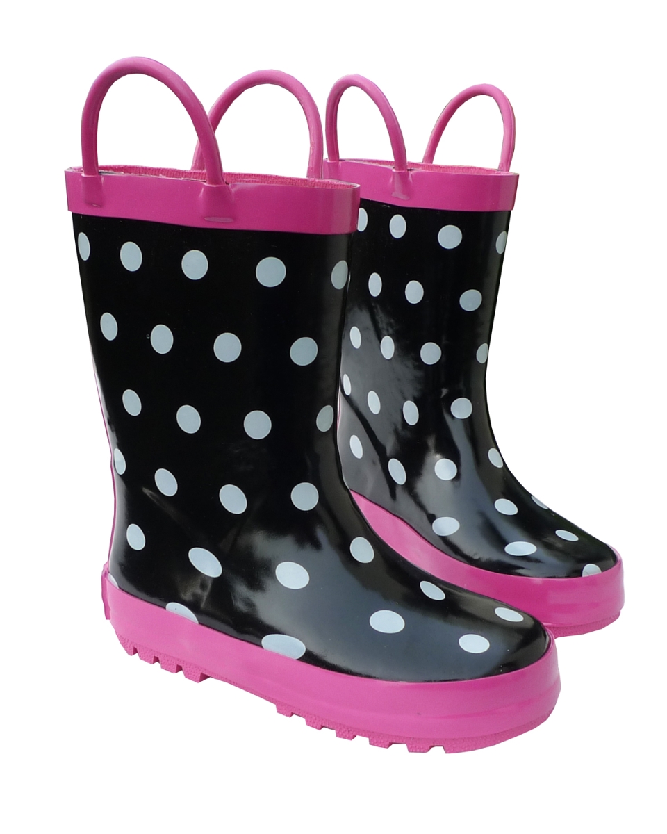 FOX-600-92-1 Childrens Black & White Rain Boot - Size 1