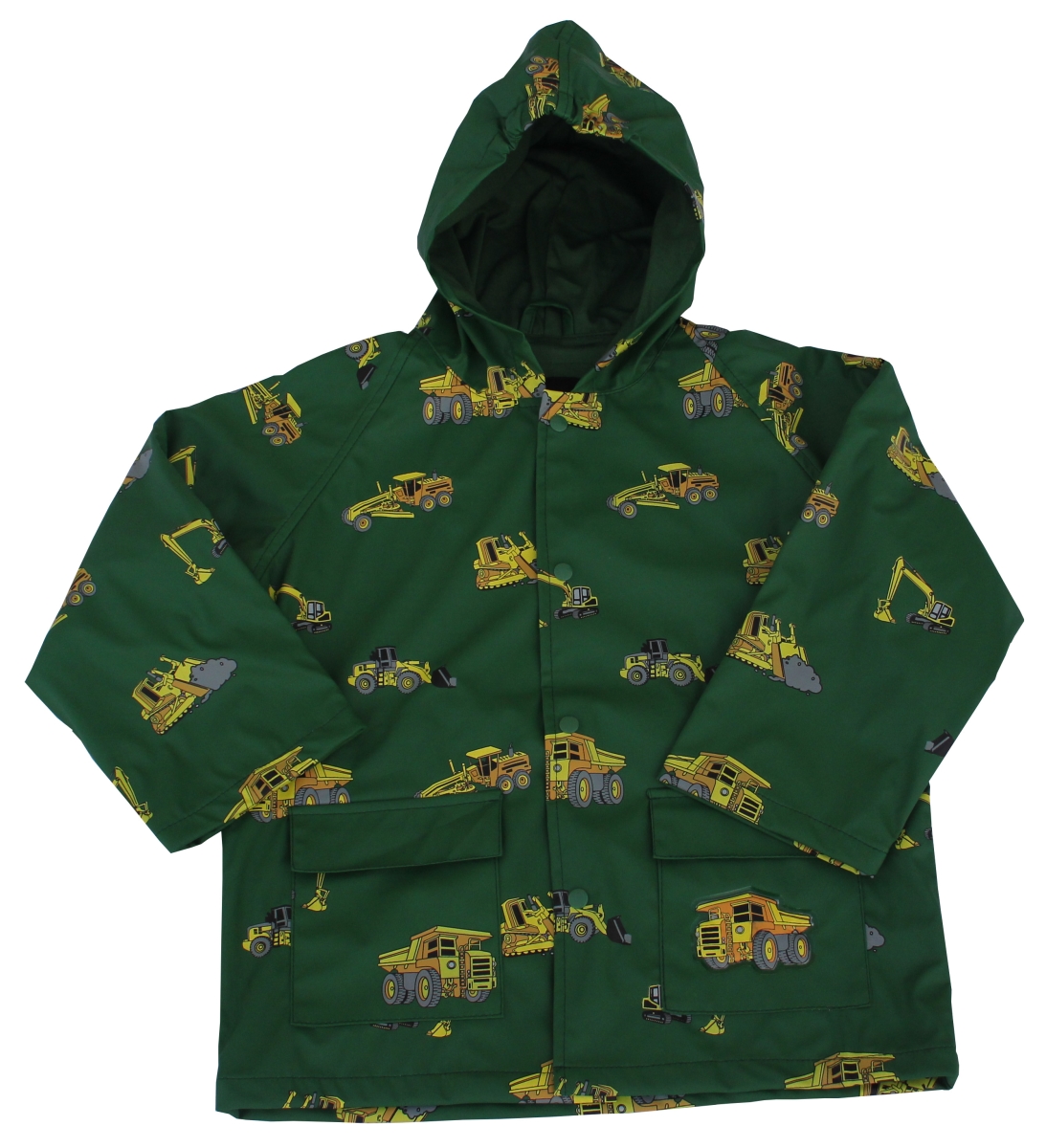 FOX-601-30-10 Childrens Green Construction Raincoat - Size 10