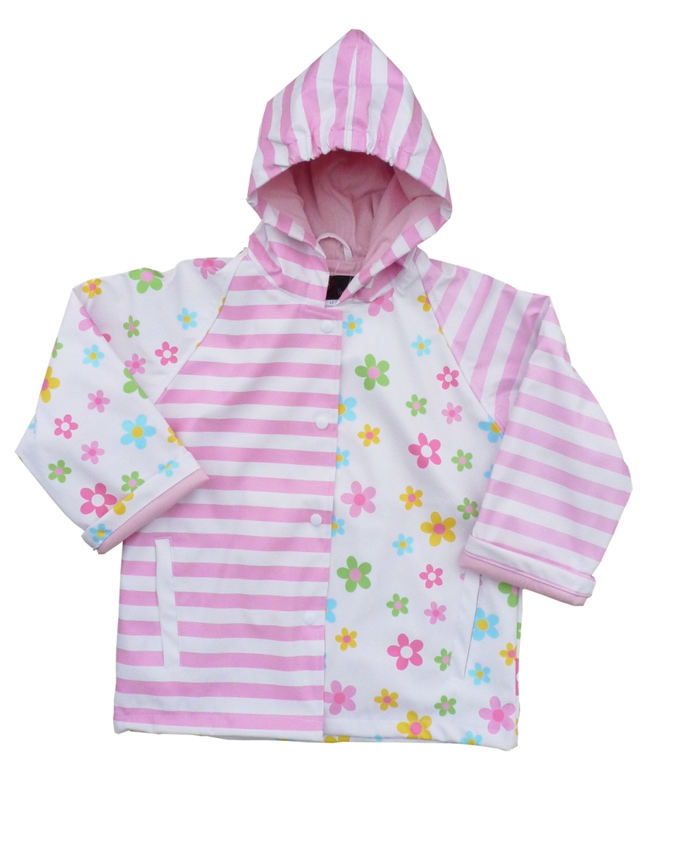 FOX-601-52-6 Childrens Pastel Posies Raincoat - Size 6