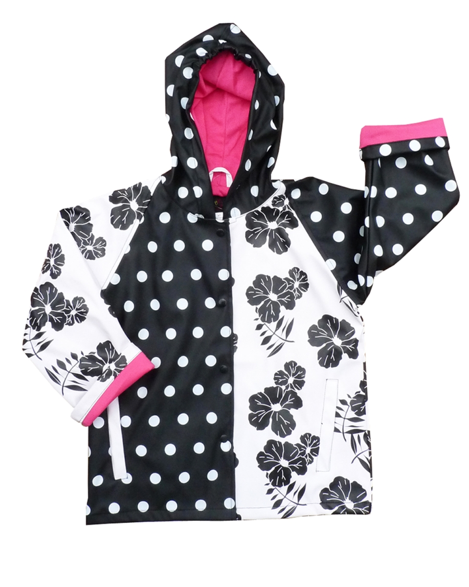 FOX-601-92-5 Childrens Black & White Raincoat - Size 5