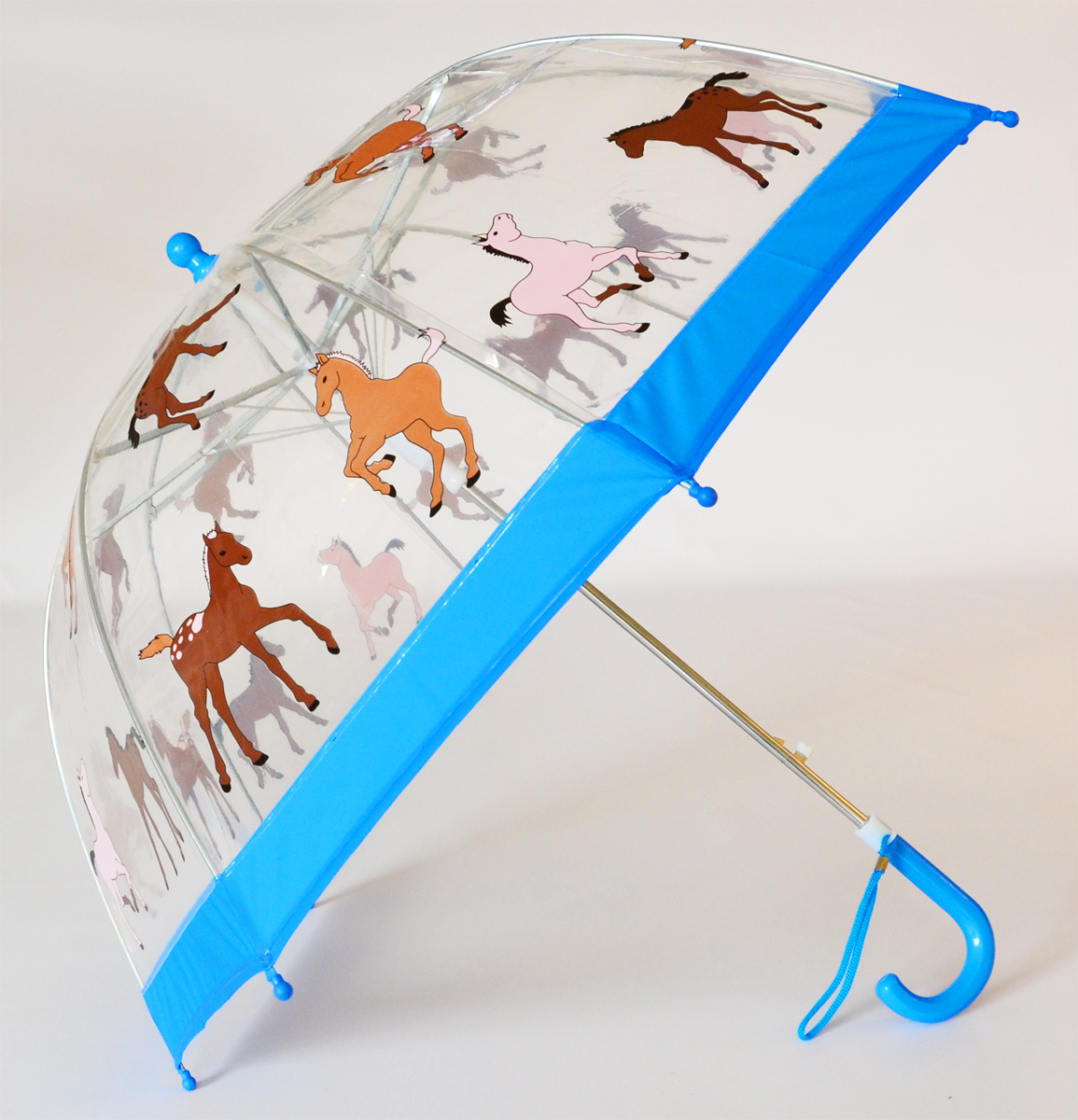 FOX-622-24 Childrens Clear Blue Pony Umbrella - Size 1