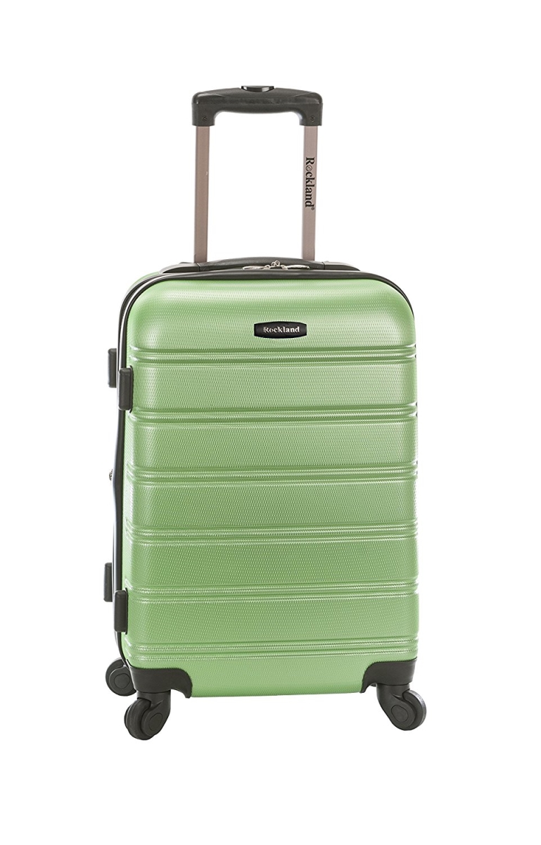 20 in. Melbourne Expandable Abs Carry on Suitacse, Green