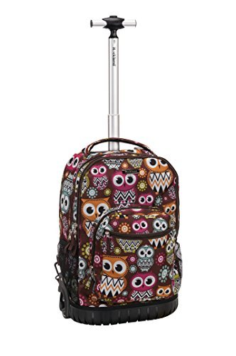 19 in. Rolling Backpack Multipurpose Suitcase - Owl