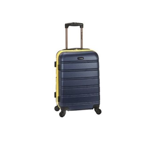 20 in. Melbourne Expandable ABS Carry on Luggage Bag, Navy