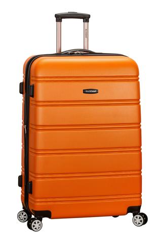 28 in. Expandable ABS Dual Wheel Spinner Luggage - Orange