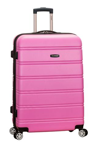 28 in. Expandable ABS Dual Wheel Spinner Luggage - Pink
