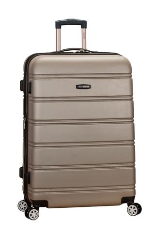 28 in. Expandable ABS Dual Wheel Spinner Luggage - Silver