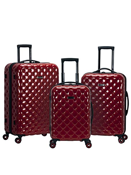 Picture of Rockland F238-RED 3 Piece Polycarbonate & ABS Upright Luggage Set - Red