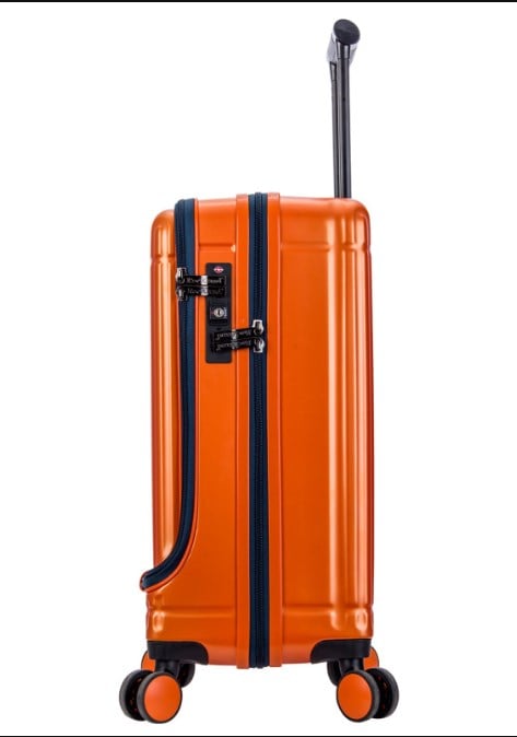 orange spinner luggage