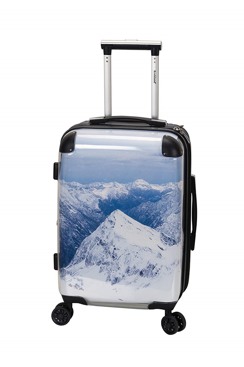 F2501-BLACK 20 in. Transparent Polycarbonate & ABS Carry-On Spinner, Black