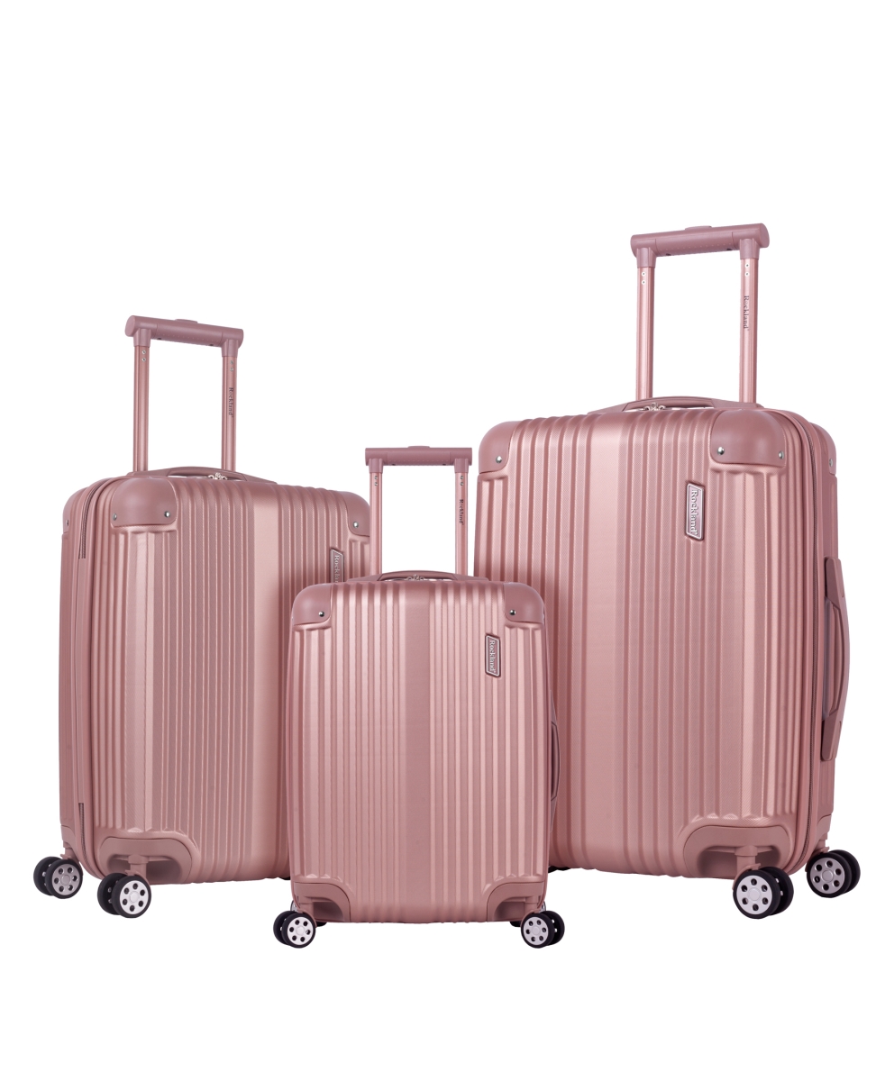 Fox Luggage F236-CHAMPAGNE Hardside Expandable Spinner Wheel Luggage Berlin, Champagne & Rose Gold - 3 Piece