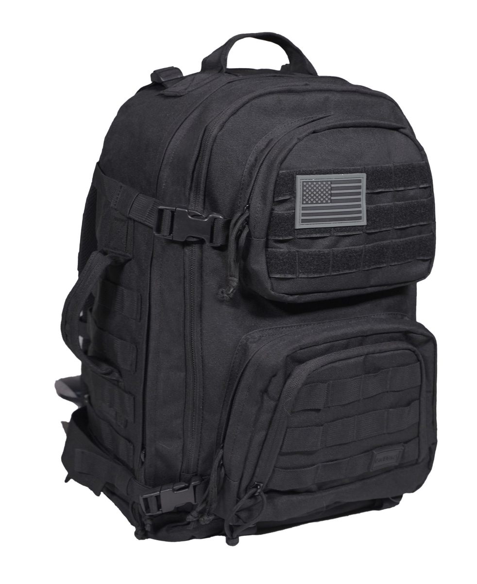 Fox Luggage  17 in. Military Tactical Laptop Backpack, Black
