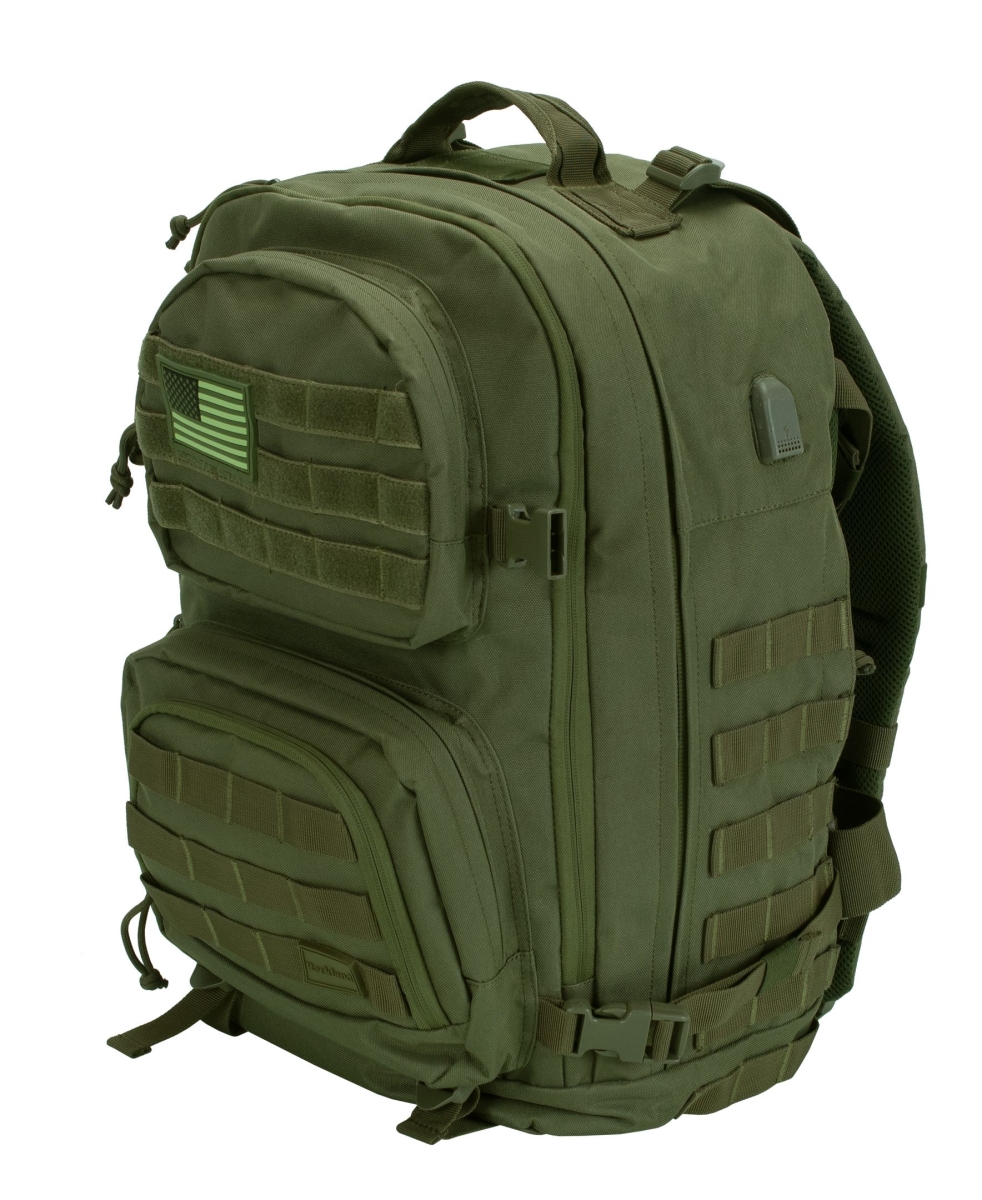 Fox Luggage  17 in. Military Tactical Laptop Backpack, Green