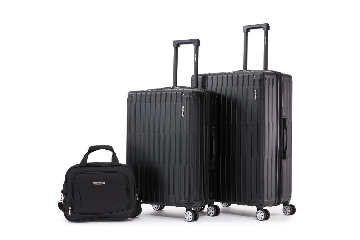 Picture of Rockland F260-BLACK Costa Mesa Travel Luggage Sets&#44; Black - 3 Piece