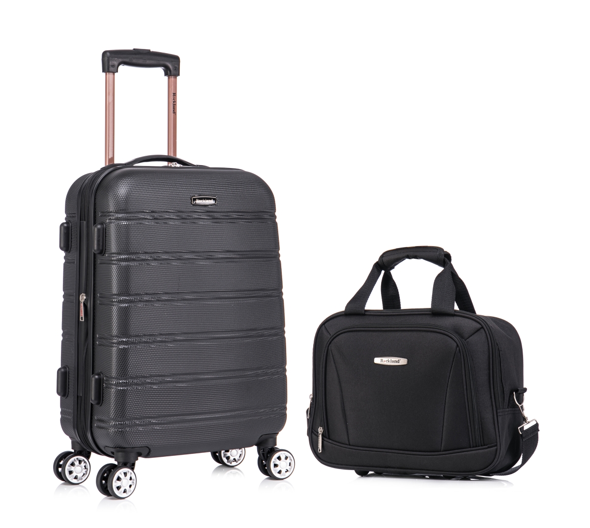 Picture of Rockland F1452-BLACK Melbourne Hardside Expandable Spinner Wheel Luggage with 20 in. Carry-on & 14 in. Tote&#44; Black