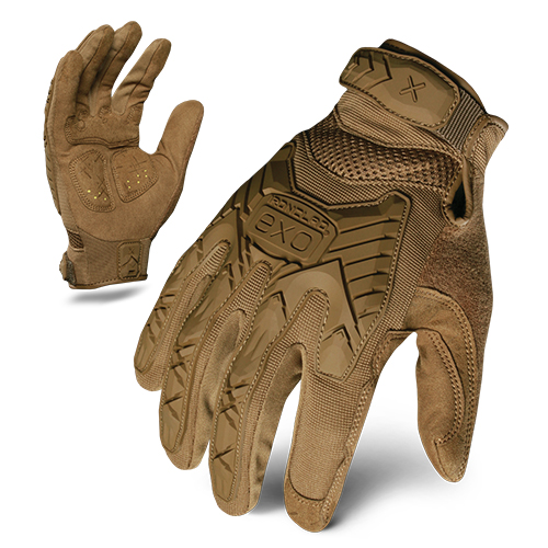 Ironclad EXO Tactical Operator Impact Glove, TPR Impact Protection, Multiple Color Option, Brown (EXOT-ICOY) (292632)