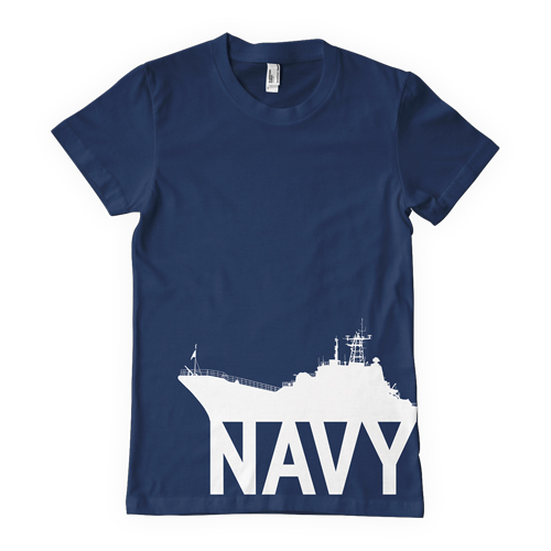Navy One-Sided Imprinted T-Shirt