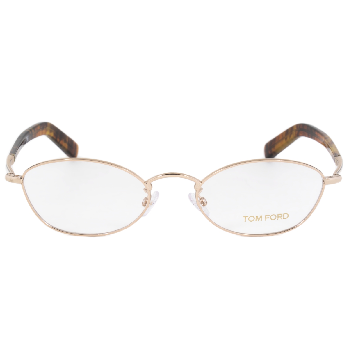 TMF-OPTG-FT5368-028-51 51-18-145 mm Oval Eyeglass Frames, Rose Gold & Havana -  Tom Ford