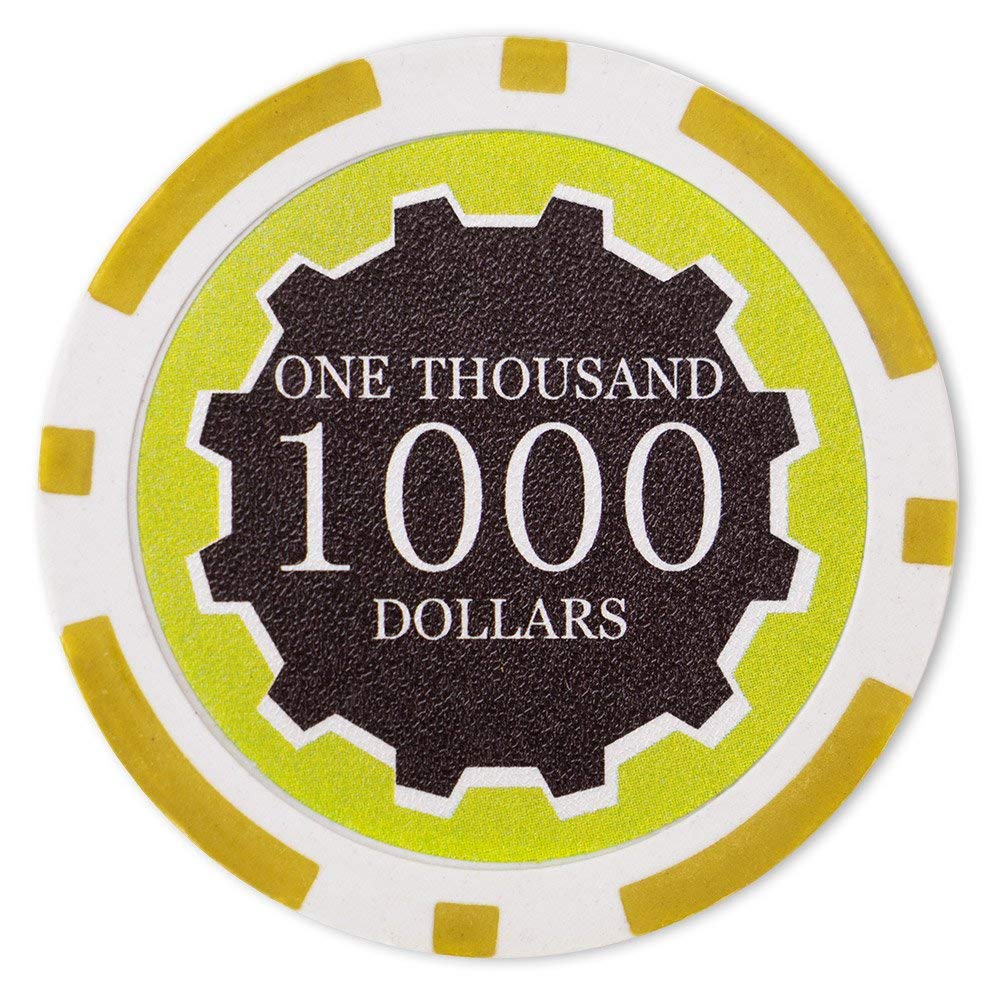 Picture of Brybelly CPEC-1000 14 g Eclipse Poker Chips - Clay Composite - 1000 Dollar