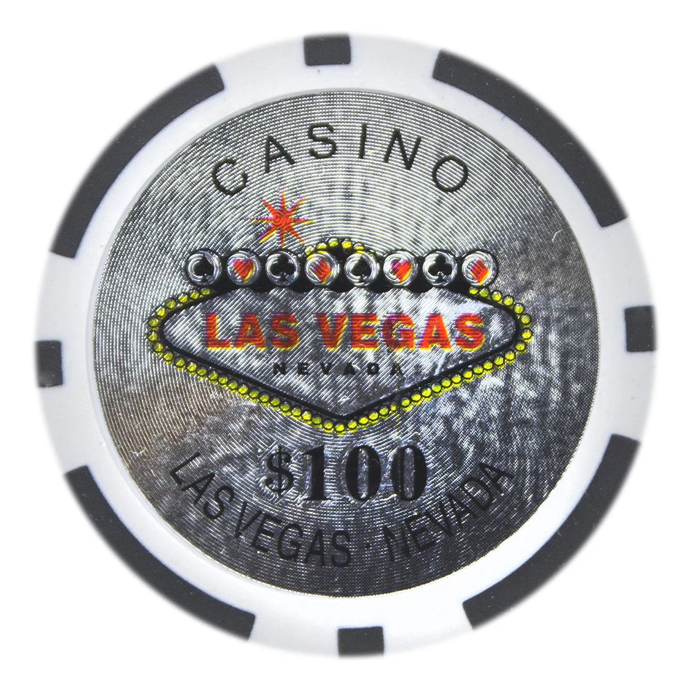 Picture of Brybelly CPLV-100 14 g Las Vegas Poker Chips - Clay Composite - 100 Dollar