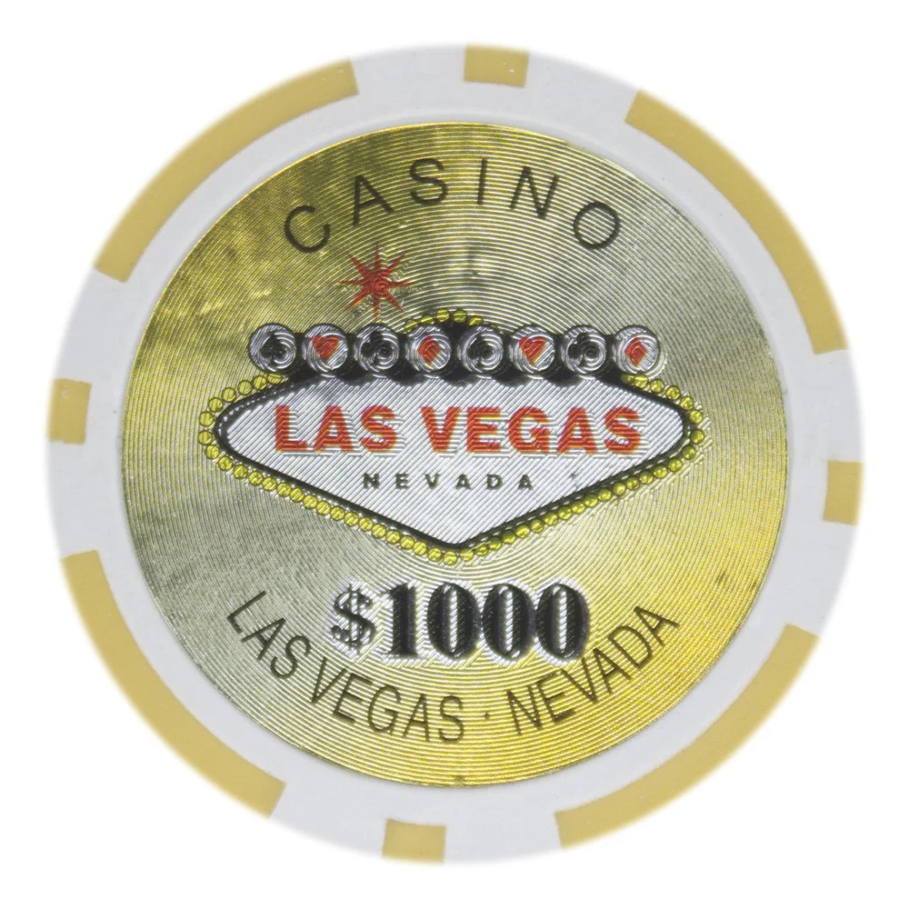Picture of Brybelly CPLV-1000 14 g Las Vegas Poker Chips - Clay Composite - 1000 Dollar