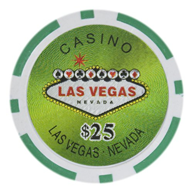 Picture of Brybelly CPLV-25 14 g Las Vegas Poker Chips - Clay Composite - 25 Dollar