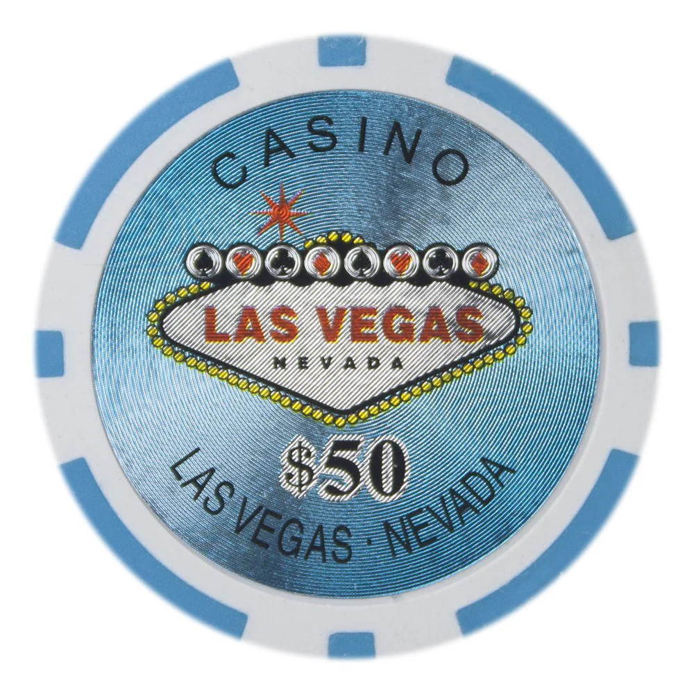 Picture of Brybelly CPLV-50 14 g Las Vegas Poker Chips - Clay Composite - 50 Dollar