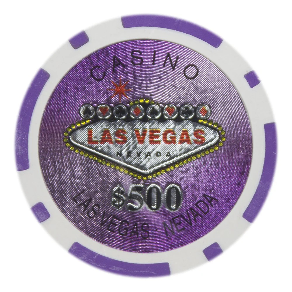 Picture of Brybelly CPLV-500 14 g Las Vegas Poker Chips - Clay Composite - 500 Dollar