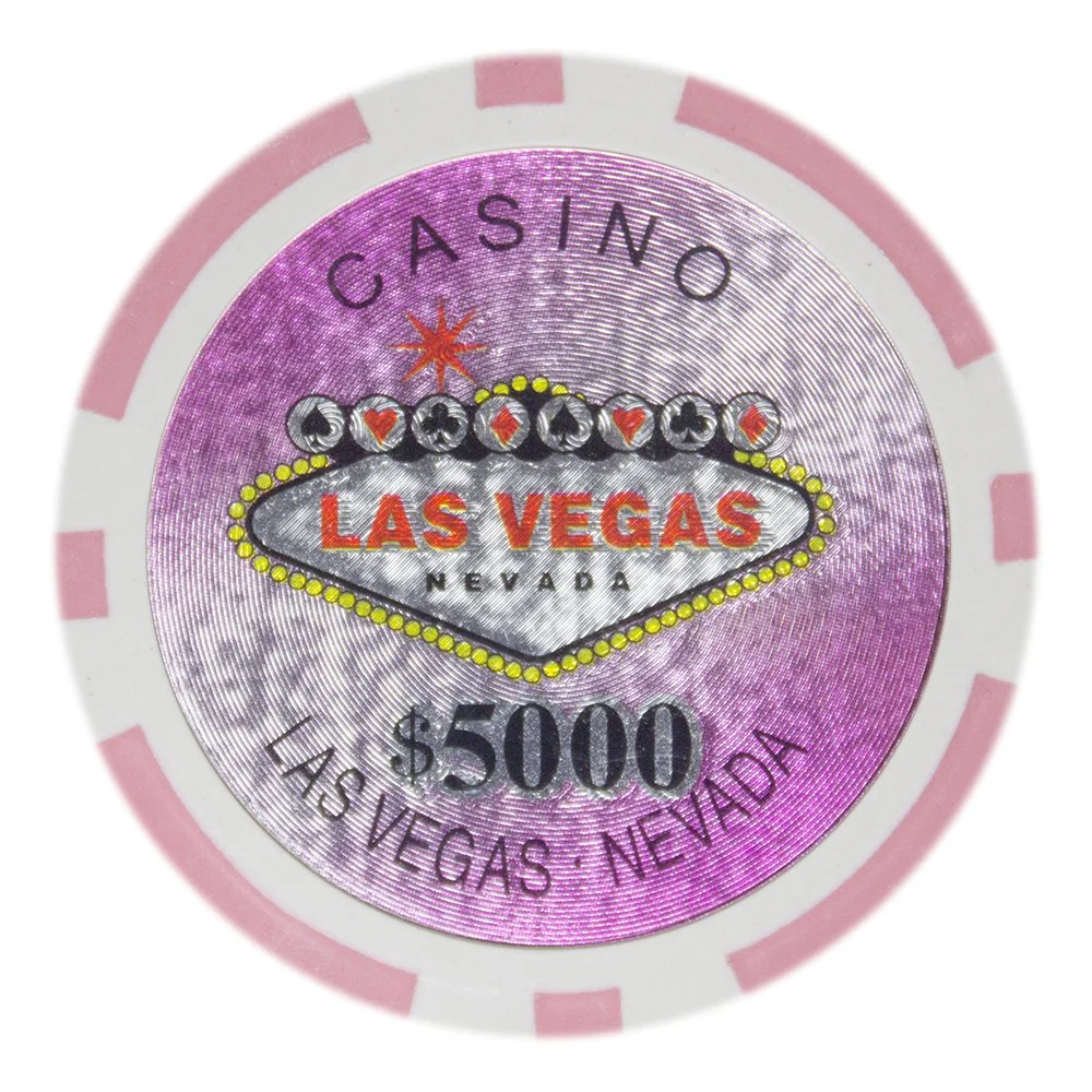 Picture of Brybelly CPLV-5000 14 g Las Vegas Poker Chips - Clay Composite - 5000 Dollar