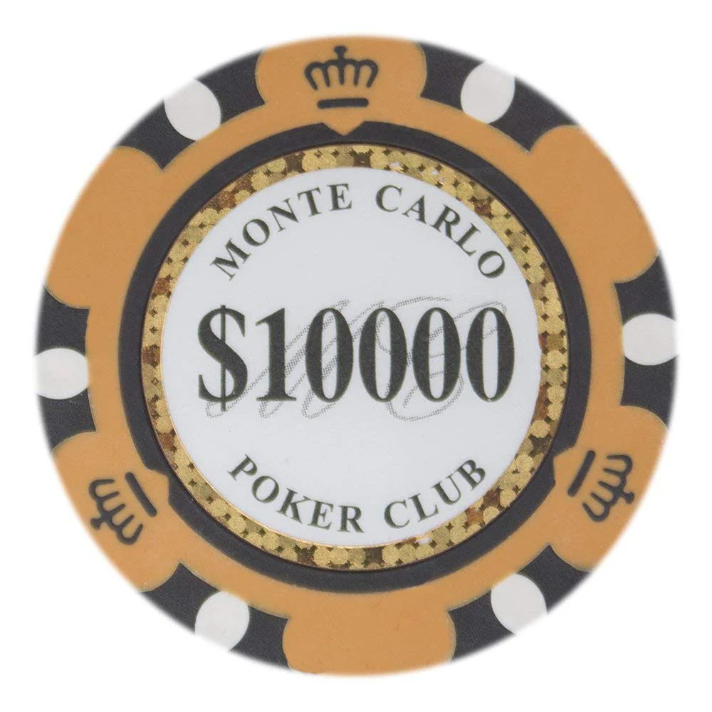 Picture of Brybelly CPMC-10000 14 g Monte Carlo Poker Chips - Clay Composite - 10000 Dollar