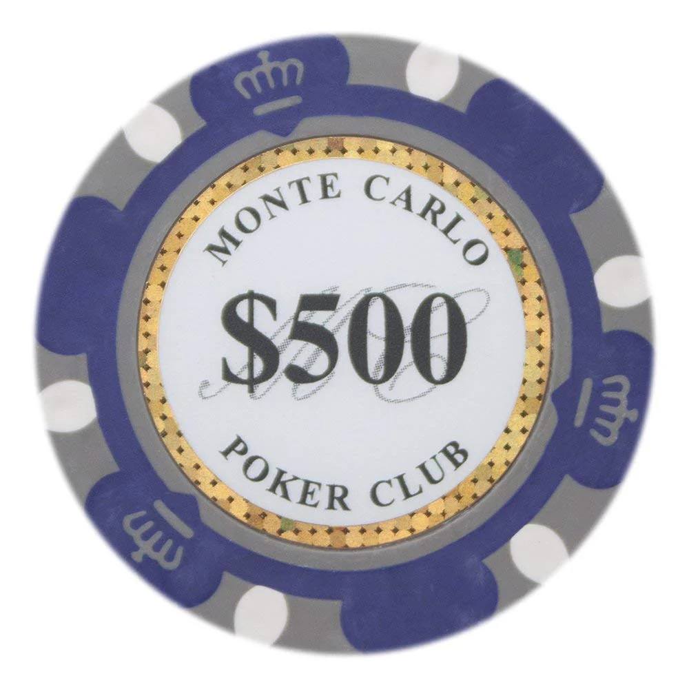 Picture of Brybelly CPMC-500 14 g Monte Carlo Poker Chips - Clay Composite - 500 Dollar