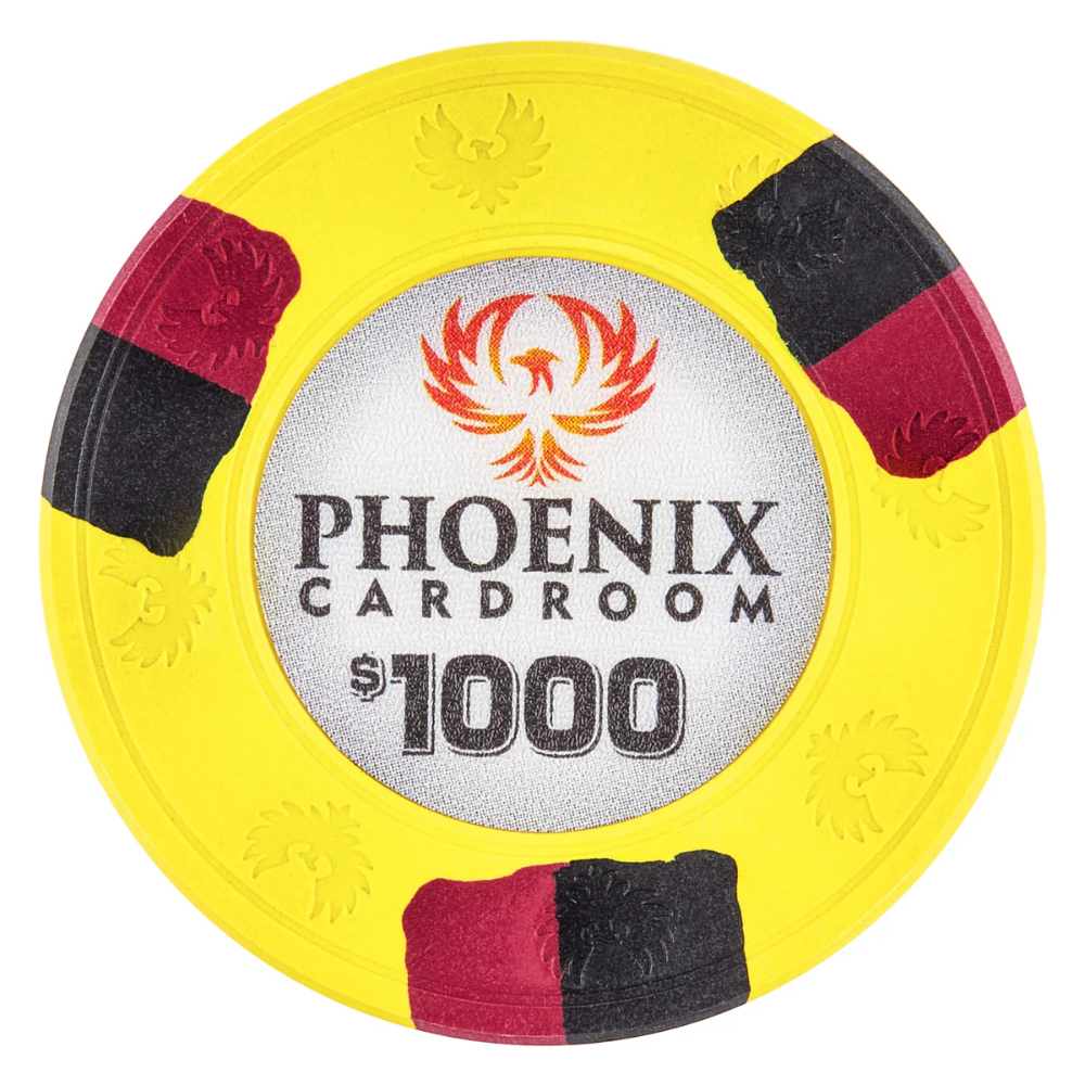 Picture of Brybelly CPPX-1000 10 g Phoenix Real Clay Poker Chips - 1000 Dollar