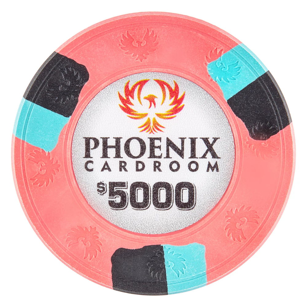 Picture of Brybelly CPPX-5000 10 g Phoenix Real Clay Poker Chips - 5000 Dollar