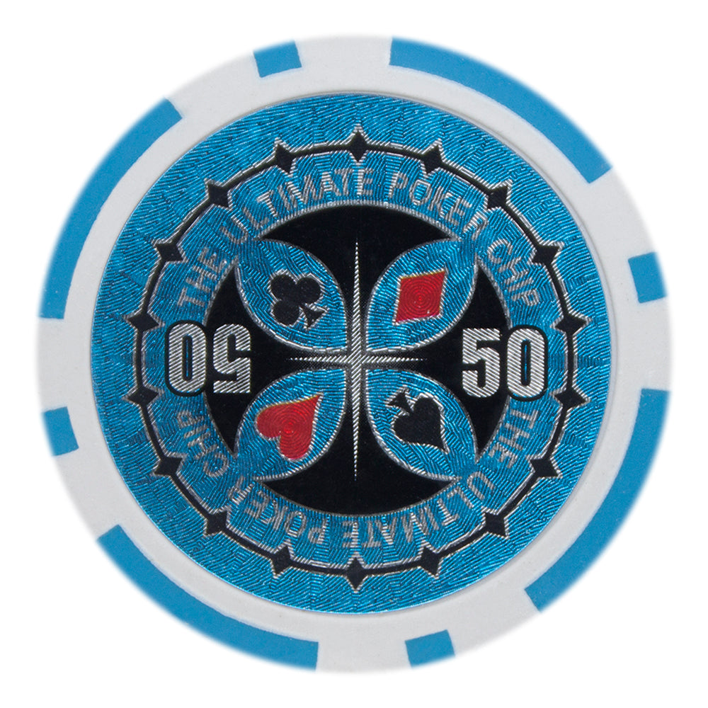 Picture of Brybelly CPUP-50 14 g No.50 The Ultimate Poker Chips&#44; Pack of 25