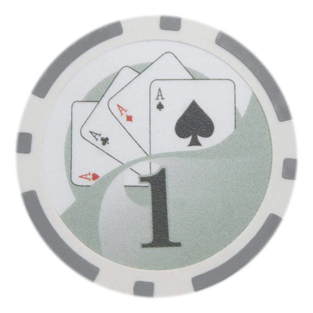 Picture of Brybelly CPYY-1 14 g Yin Yang Poker Chips - Clay Composite - 1 Dollar - Pack of 25