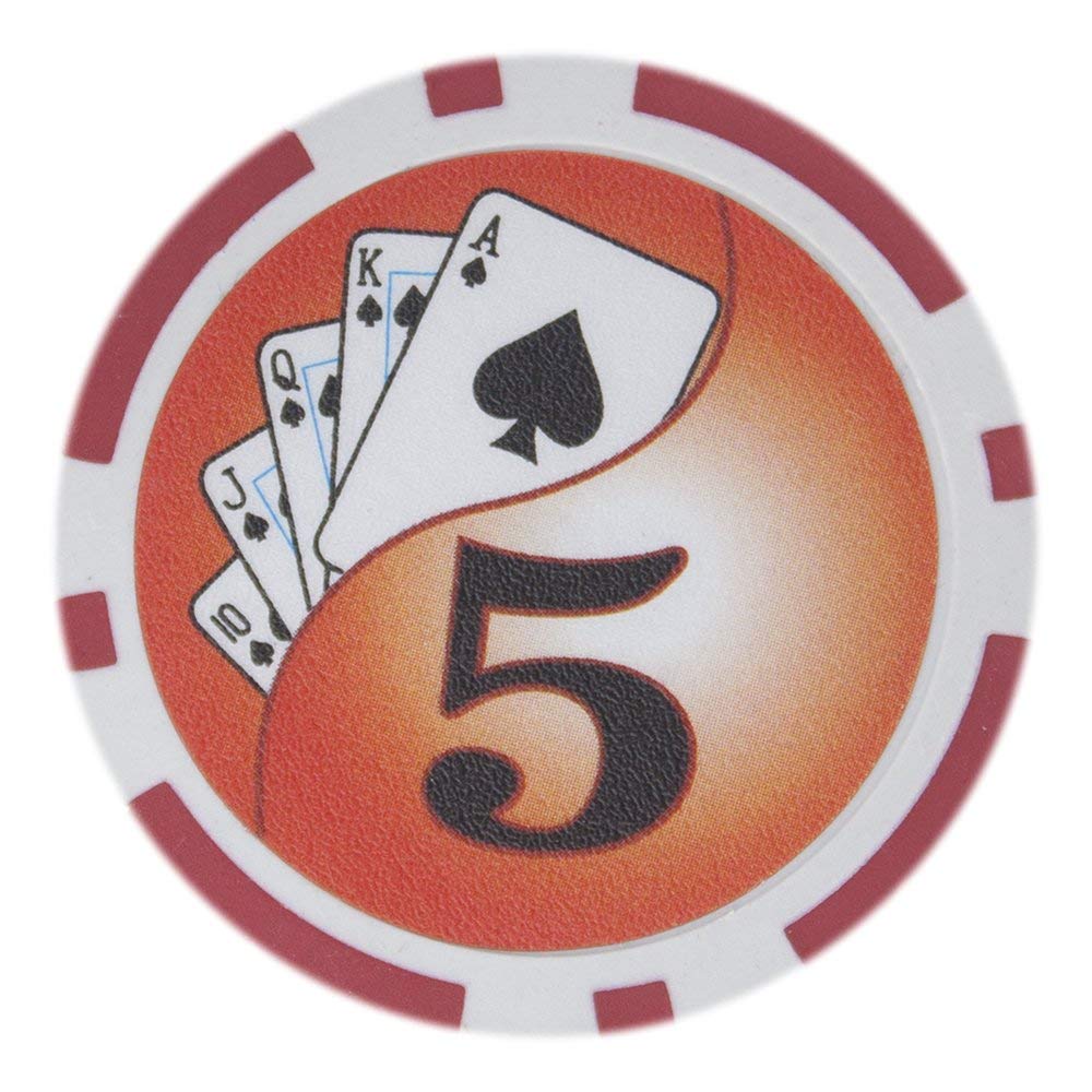 Picture of Brybelly CPYY-5 14 g Yin Yang Poker Chips - Clay Composite - 5 Dollar