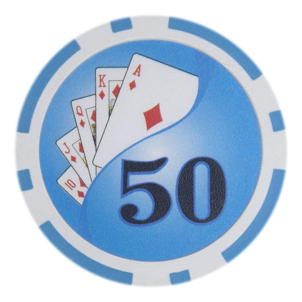 Picture of Brybelly CPYY-50 14 g Yin Yang Poker Chips - Clay Composite - 50 Dollar
