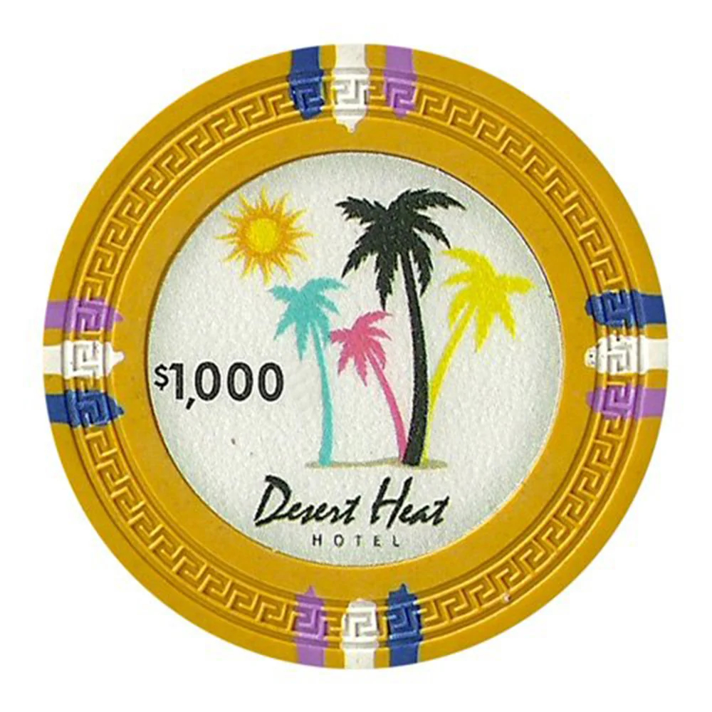 Picture of Claysmith Gaming CPDH-1000 13.5 g Desert Heat Poker Chips - Clay Composite - 1000 Dollar