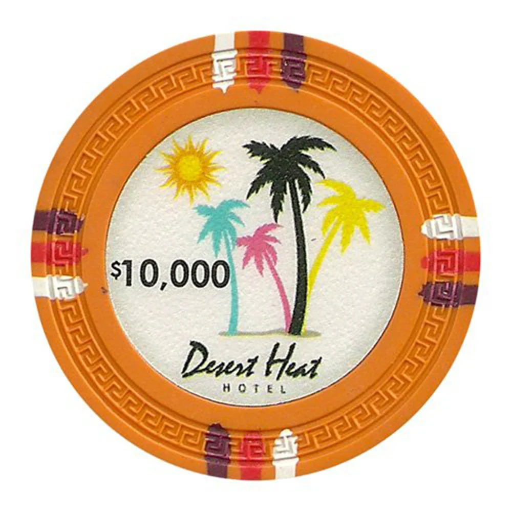 Picture of Claysmith Gaming CPDH-10000 13.5 g Desert Heat Poker Chips - Clay Composite - 10000 Dollar