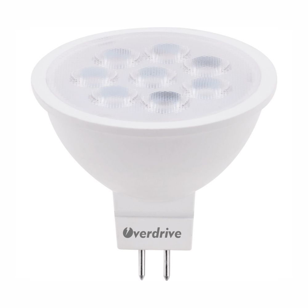 6.5W 5000K LED MR16 Dimmable GU5.3 Daylight Base Flood Bulb - Pack of 6