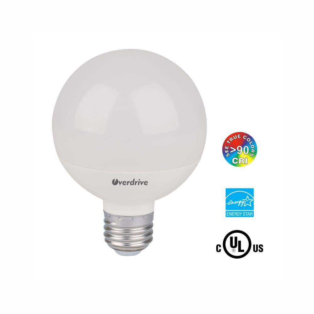 6W 2700K 90CRI G25 Dimmable High LED Globe Light, Warm White - Pack of 6