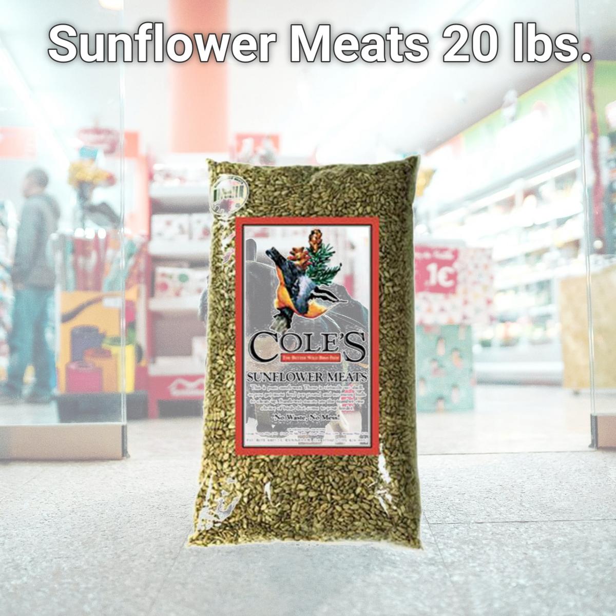 Picture of Coles Wild Bird Products Co COLESGCSM20 Sunflower Meats 20 lbs.