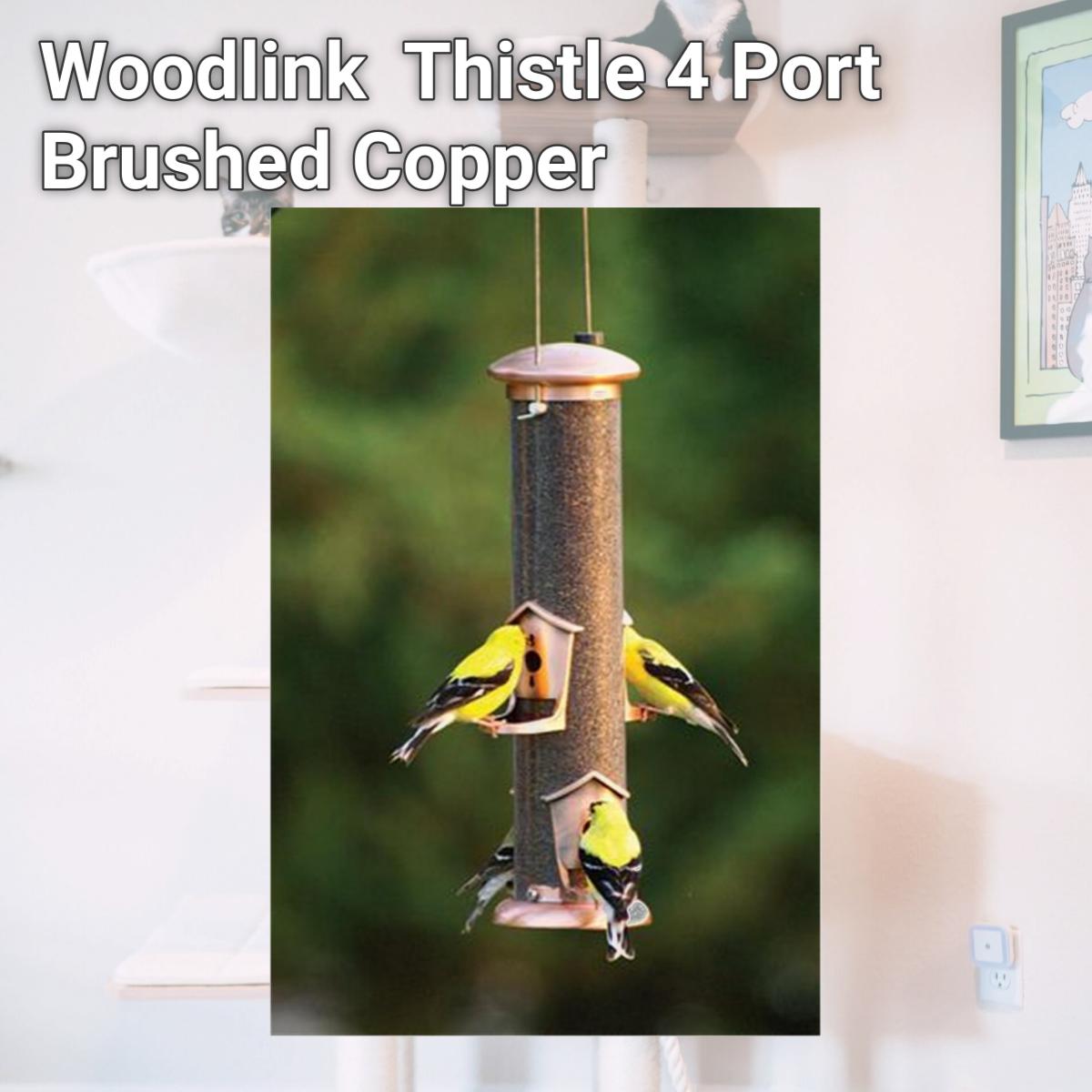 Picture of Woodlink WLNATUBE5 Thistle 4 Port Brushed Copper