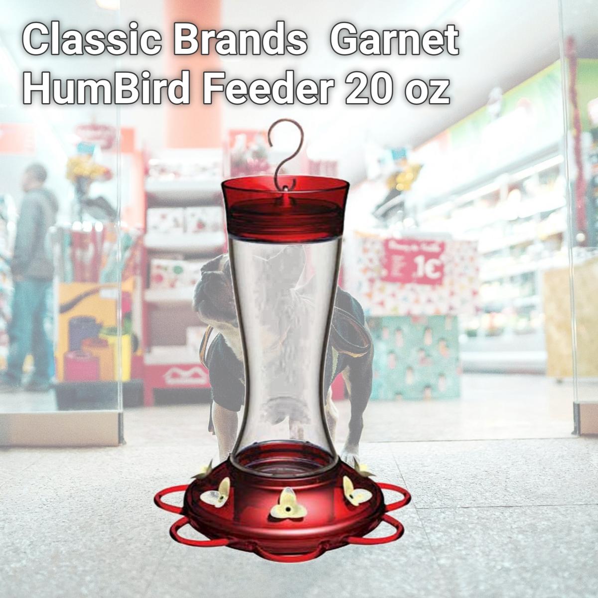 Picture of Classic Brands CLASSIC36 Garnet HumBird Feeder 20 oz 