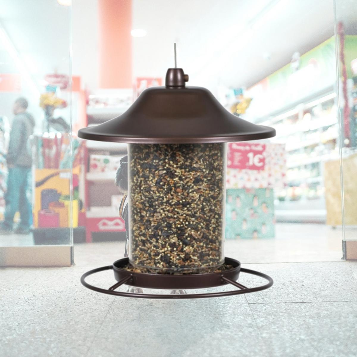 Picture of Perky Pet PP312 21.082 x 21.082 x 23.368cm Brown Panorama Bird Feeder Rustic