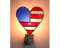 Picture of Gift Essentials GE258 Patriotic Heart Nightlight