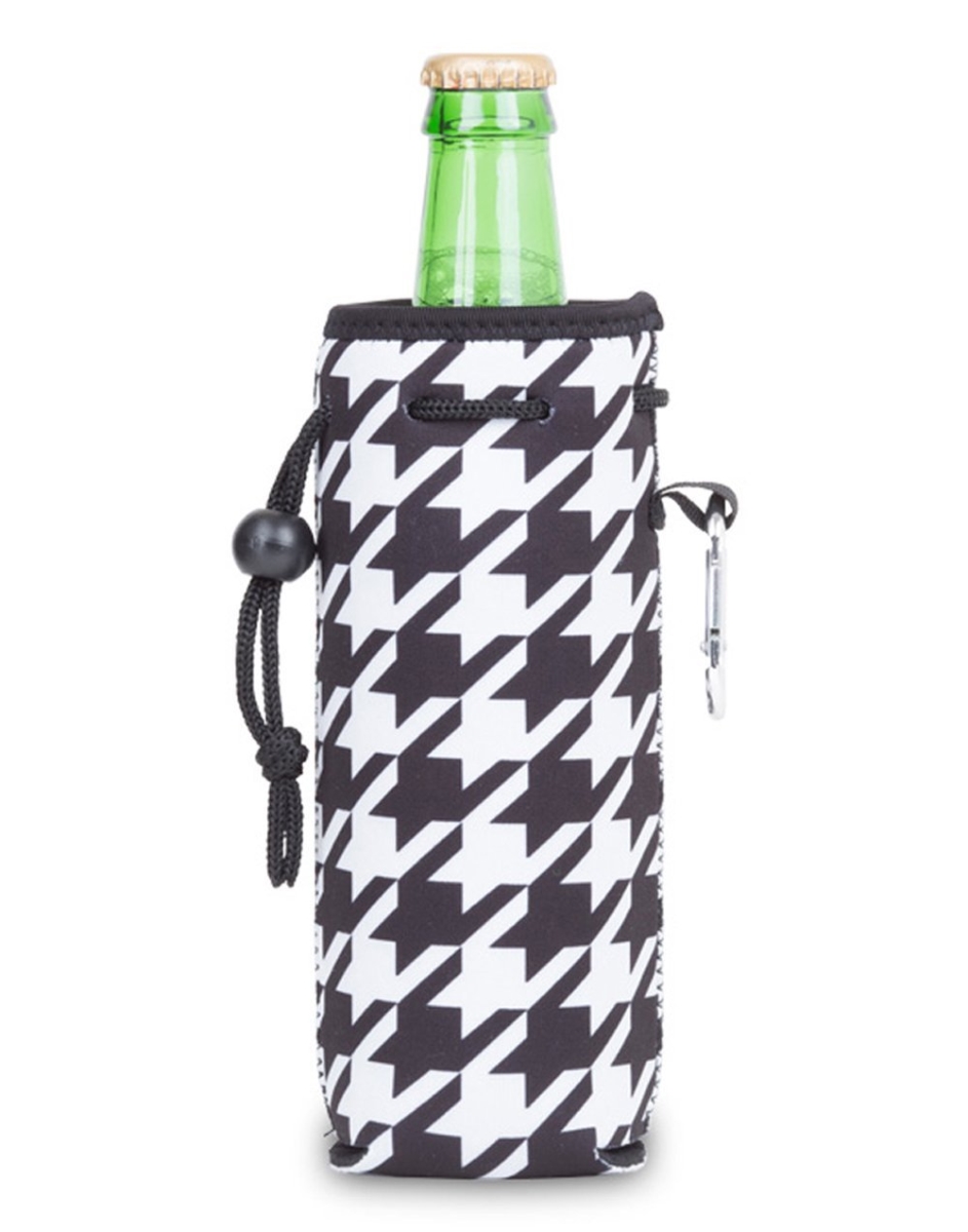 Picture of Zees Creations NP806 Neoprene Bottle Cooler With Carabiner - Houndstooth