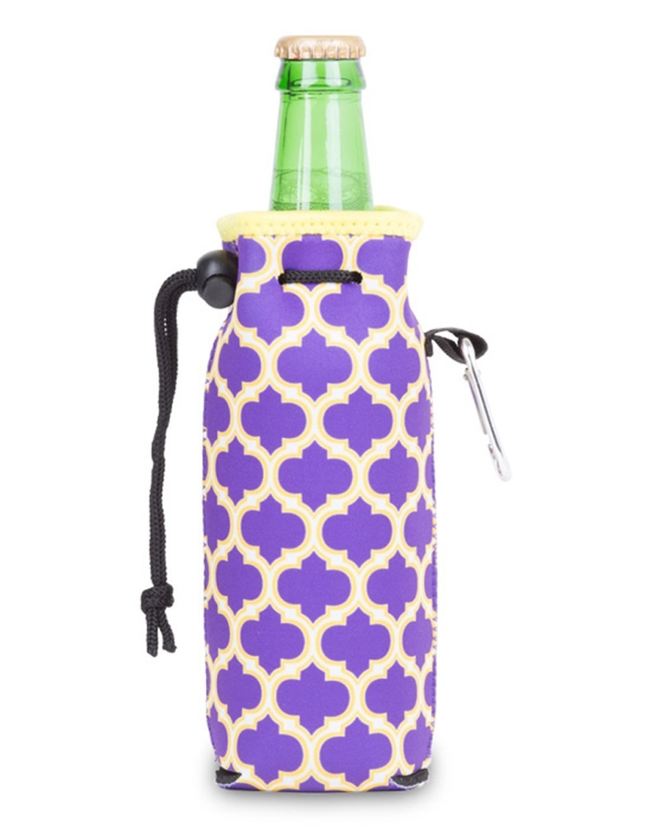 Picture of Zees Creations NP811 Neoprene Water Bottle Cooler - Purple & Yellow