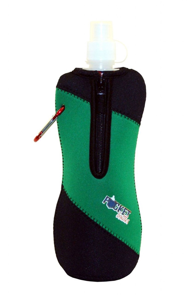 Picture of Zees Creations PBJ101 Neoprene Jacket For Pocket Bottles Green & Black
